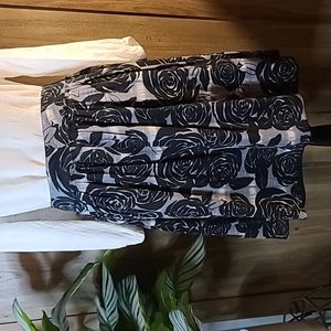 Banana Republic Black Rose Skirt